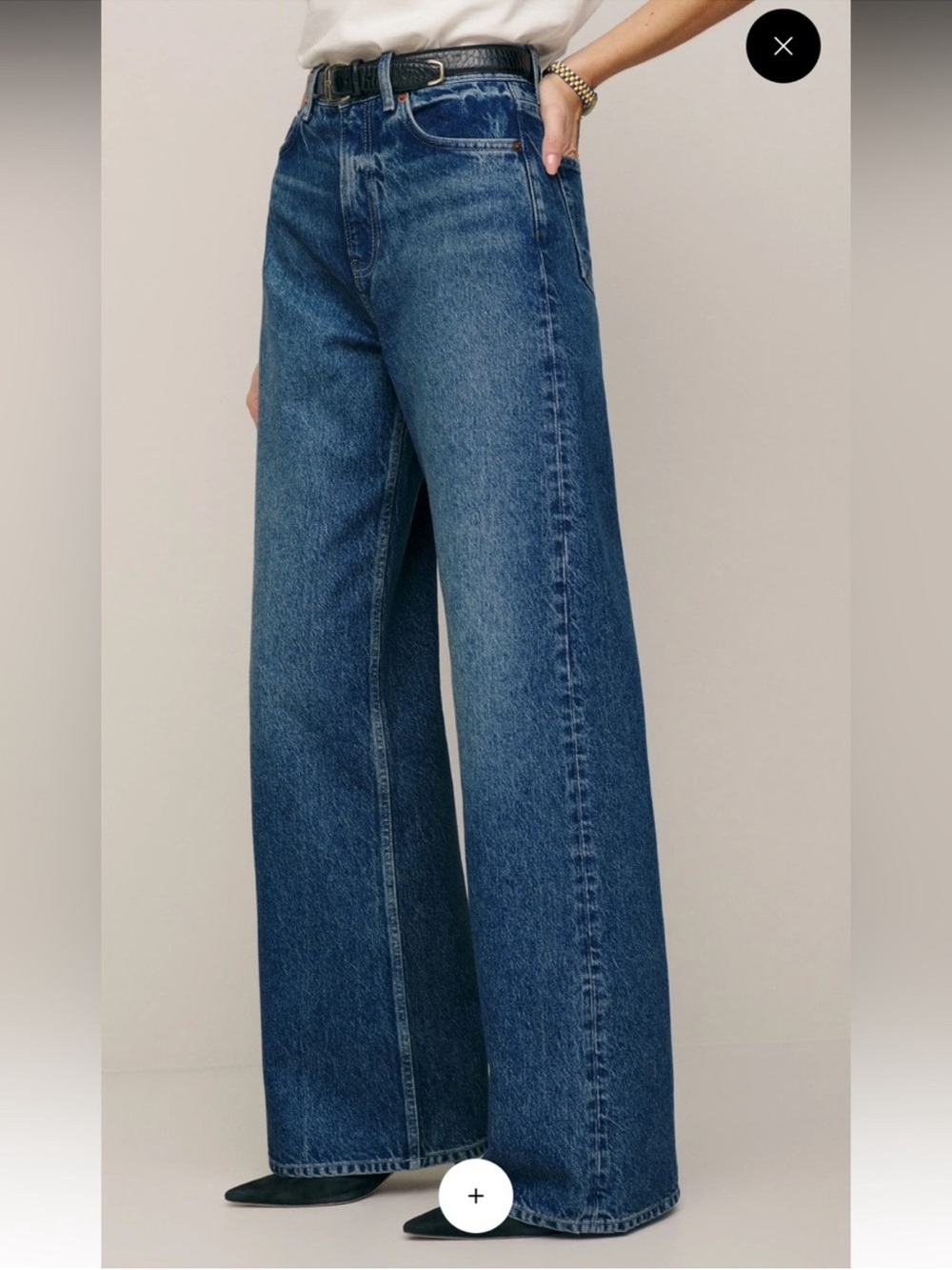 VGUC Reformation Cary High Rise Slouchy Wide-Leg Jeans in Colorado wash, size 30